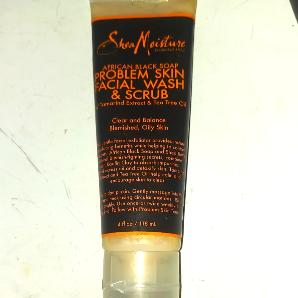 Brand new African black soap problem skin facial wash & scrub, and a Mask